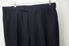 Burberry London Navy Blue S120s Wool Dress Pants Trousers 52 EU NEW