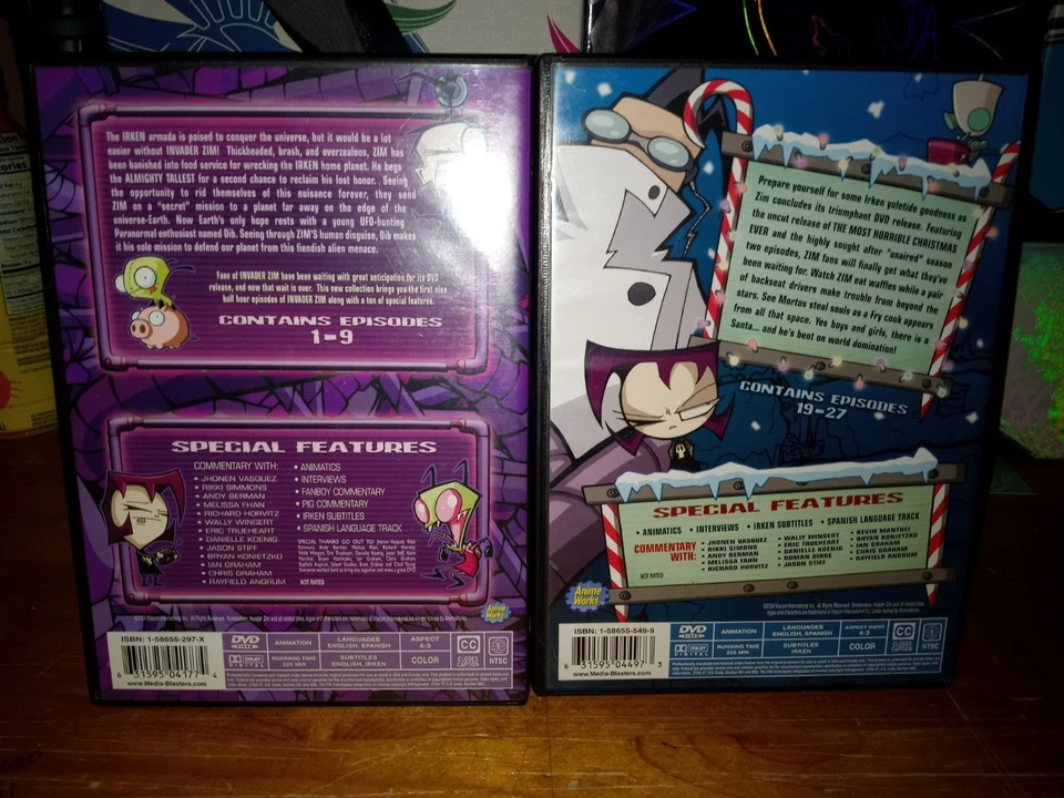 Paramount Invader Zim Vol. 1 & 3 Dvd Sets W/ Inserts - Image 2 of 3