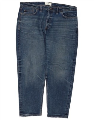 Marks & Spencer Herren Barrel Tapered Jeans W38 L28 Blau Baumwolle DT13