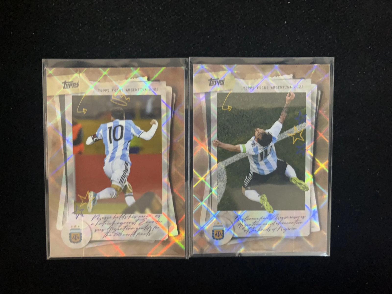 2025 Topps FC Focus Argentina Team Set Snapshots Lionel Messi Lot*2 HD