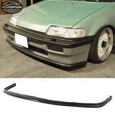 Fits 88-91 Honda Civic Oe Factor Si Style Front Bumper Lip Spoiler Unpainted Pu