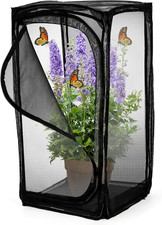 30-Inch Butterfly Habitat Cage, Large Pop-Up Mesh Terrarium with Zipper Opening,