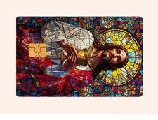 Jesus Themed Credit Debit Card Sticker Vinyl Skin Waterproof Standard Bank Size