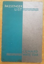 SAMARIA (Cunard White Star) Passenger List - Quebec-London April 22 1950