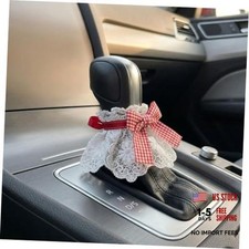 Car Gear Shift Knob Cover, Universal Bow Tie Lace Shifter Stick Cover Red