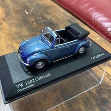 Minichamps Volkswagen Cabriolet Blue Metallic 1/43 Model Car Used