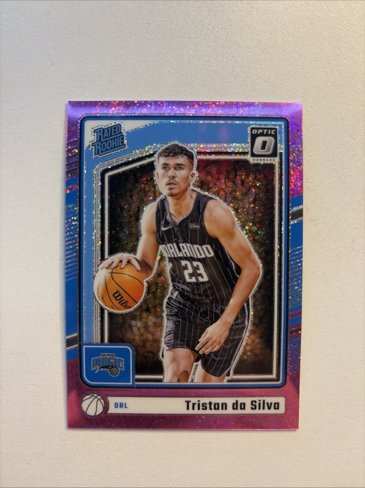 Tristan Da Silva 2024-25 Donruss Optic #260 Rated Rookies Pink Glitter /275 RC