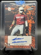 2023 Leaf Metal Perfect Game Marble #MA-SC1 Slade Caldwell Base Auto Orange #/1