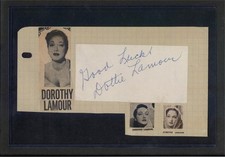 Dorothy Lamour - Dual Signed Autograph Scrapbook Page - Phyllis Hill* on reverse