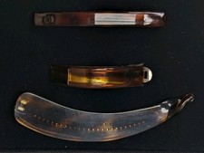 Set of 3 plastic Faux Tortoise Hair Barrette, Ponytail And Flat Clip France