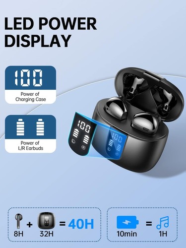Auriculares Bluetooth 5.3 avanzados - Control táctil, cancelación de ruido, listos para deportes - Imagen 4 de 13