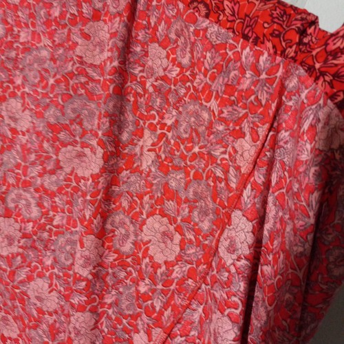 Ulla Johnson Oversize Duster Bag 27 x 29.5", Laundry Bag Red Floral Gold Logo VG - Picture 7 of 7