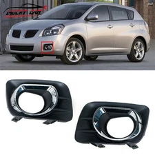 Pair Left & Right Front bumper Fog Light Cover Trim For Pontiac Vibe 2009-2011