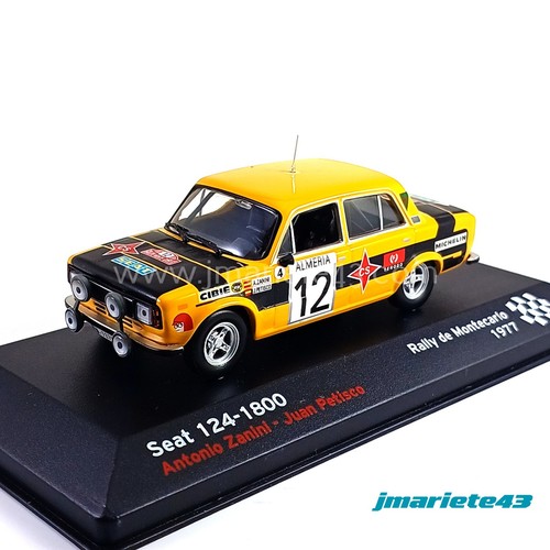 Seat 124 1800 #12 A. Zanini - J. Petisco Rally Montecarlo 1977 1:43 - Imagen 8 de 8