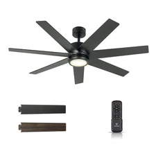 Ceiling Fan with Light Remote 52 Inch: Dimmable Tri-Color Temperature LED - Q...