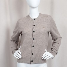 Acne Studios Yak Wool Fitted Fit Cadigan In Greige Melange