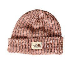 The North Face Salty Bae soft knit fleece lined burgundy beanie hat