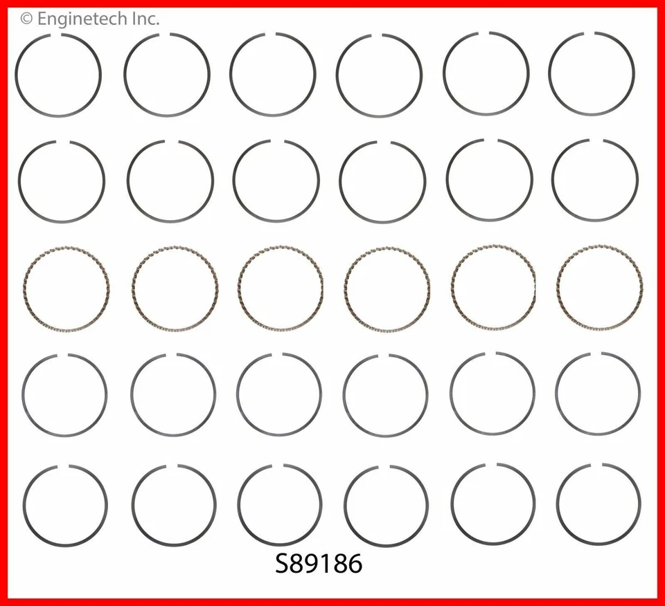 Kit de anillos de acero para 99-03 GM/Chevrolet 3,1 L/189 V6 Foto 2 de 4