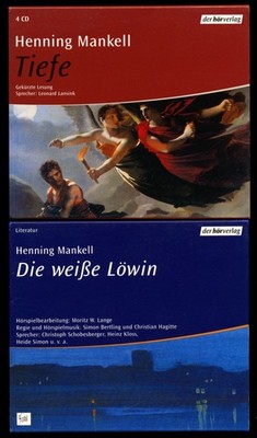 2 x H. MANKELL TIEFE-4-CD + DIE WEISSE LÖWIN-3-CD = 7 CDs 2 Hörbücher SEHR GUT+ 
