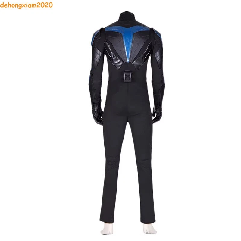 Conjunto completo de macacão fantasia cosplay asa noturna Dick Grayson Halloween - Imagem 3 de 4