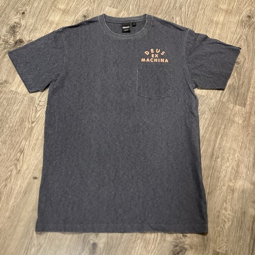 Deus Ex Machina Motorcycles Logo Custom Cycles LA CA Pocket Shirt Size M Pocket - Picture 1 of 5
