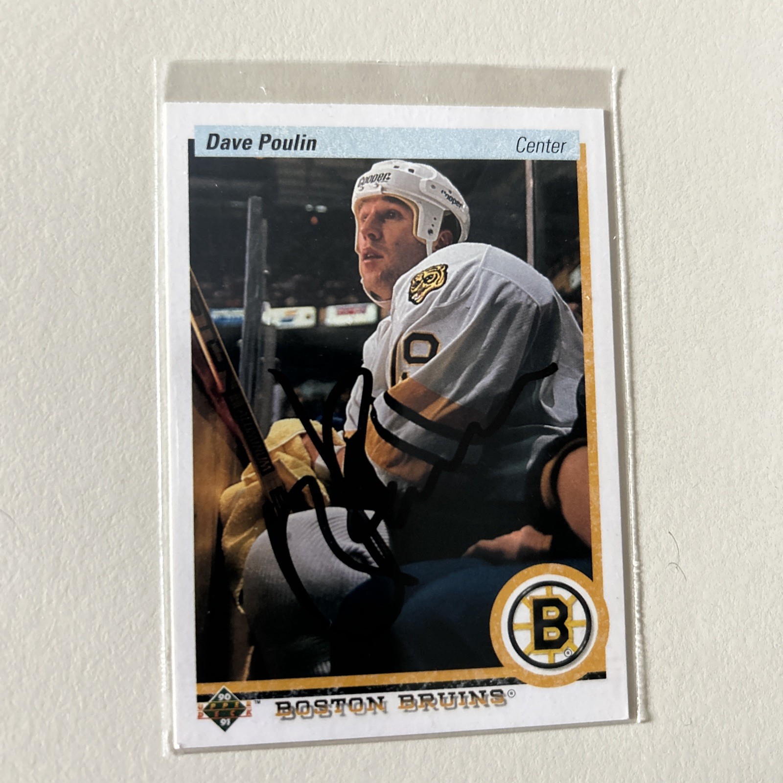 1990-91 Upper Deck - Dave Poulin #177 Autographed Card