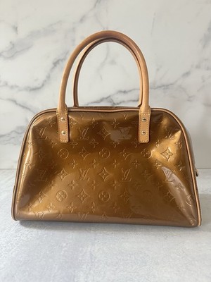 Louis Vuitton Vernis Tompkins Square Bag Bronze Patent Leather Authentic