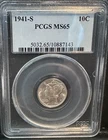 1941-S Mercury Dime PCGS MS65 SILVER