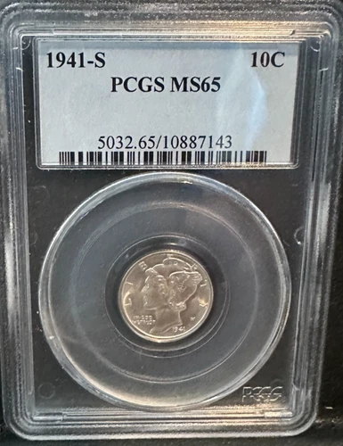 1941-S Mercury Dime PCGS MS65 SILVER