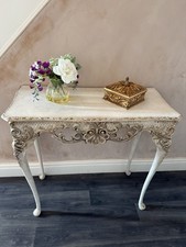 Stunning Vintage French Rococo Style Carved Wood Console Table / Hall Table 😍