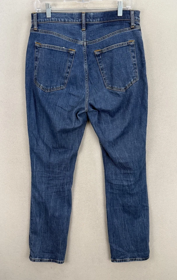 Pantalones de mezclilla para mujer Abercrombie & Fitch talla 29/8 años 90 ajustados rectos tiro ultra alto Foto 2 de 4