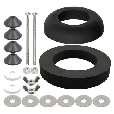 WC Spülkasten Dichtungssatz 100 mm M6 Durchschraubung 1,5'' Gummidom 2'' Schaumstoffscheibe