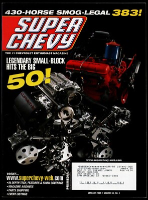 JANUARY 2005 SUPER CHEVY MAGAZINE, 50 YEARS SMALL-BLOCK, '69 CAMARO