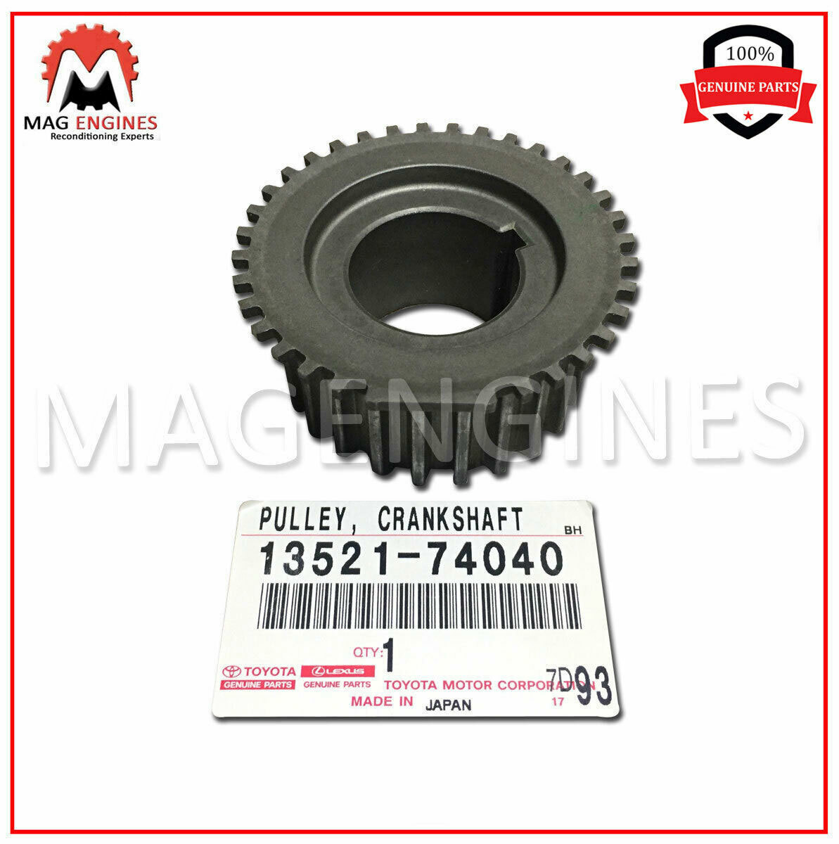 クーダ 13521-74040 GENUINE OEM CRANKSHAFT TIMING PULLEY FOR RAV4 CELICA