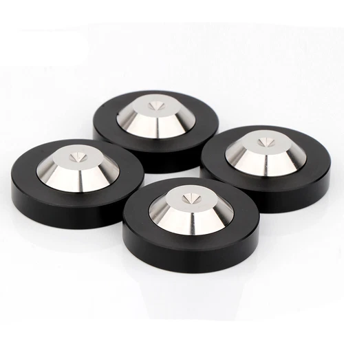 4Sets HIFI Speaker AMP Stainless Steel Stand Isolation Feet Spike Cone with Base - Picture 5 of 6