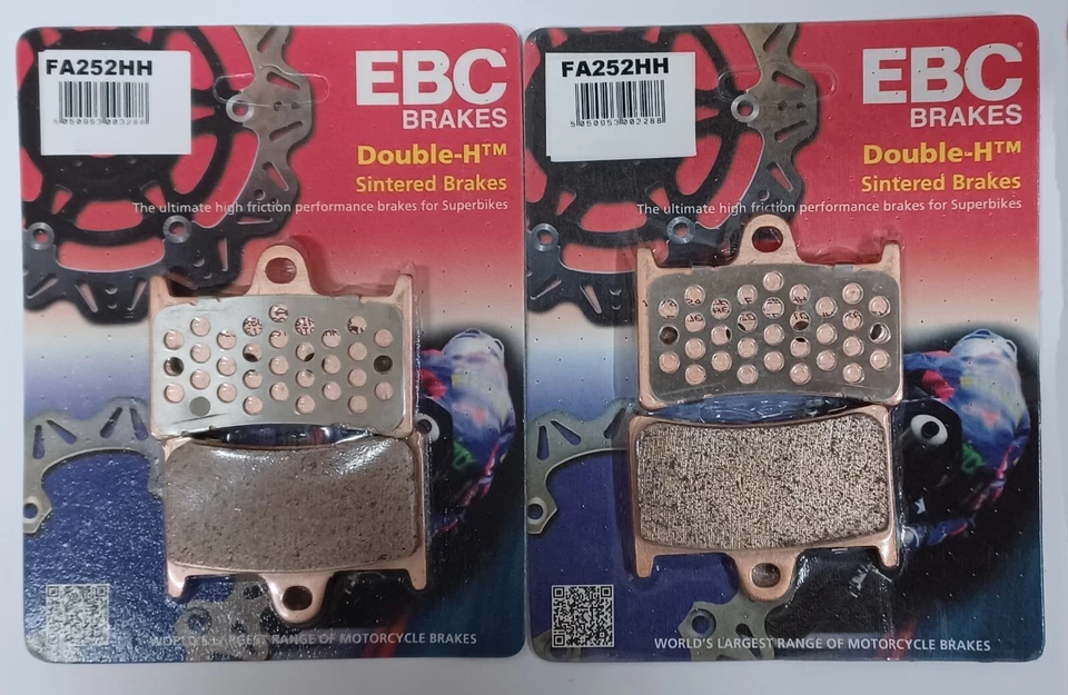 Pastillas de freno de disco delanteras y traseras sinterizadas EBC para Yamaha YZF R6 (2003 a 2004) Foto 2 de 4