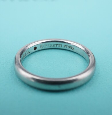 Tiffany & Co. Elsa Peretti Platinum Diamond Wedding Band Ring Sz