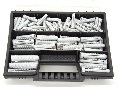 Mega! Fischer SX Dübel Sortiment 132 tlg 6x30 8x40 10x50 mm in Box NOR-8 schwarz
