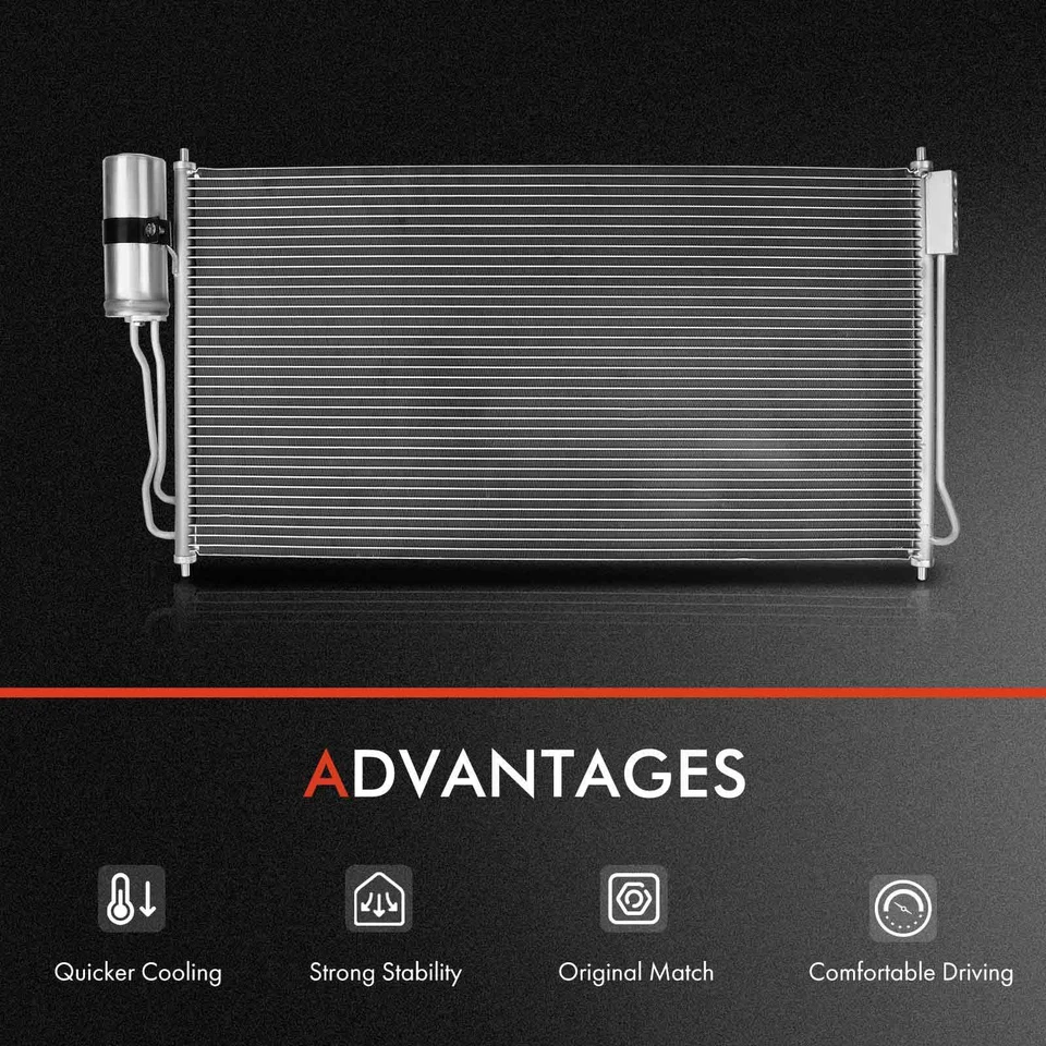 Nuevo kit de refrigeración de radiador y condensador de CA para Nissan Quest 2004-2009 V6 3,5 L automático Foto 4 de 4