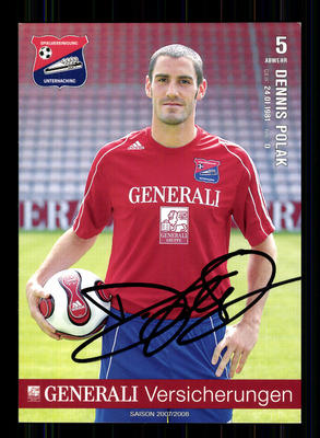 Dennis Polak Autogrammkarte SpVgg Unterhaching 2007-08 Original Sign+A 142397