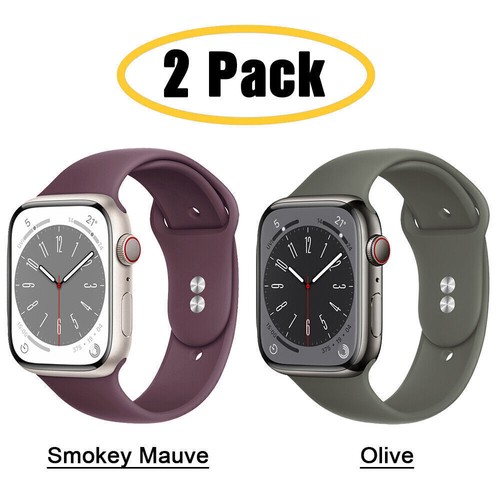 2 CONFEZIONI Cinturino Sport Silicone per Apple Watch 9 8 7 6 5 4 3 SE 40/44/41/45mm - Foto 36 di 41