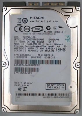 HTS542516K9SA00 2,5'' Hitachi  parts for data recovery, ersatzteile