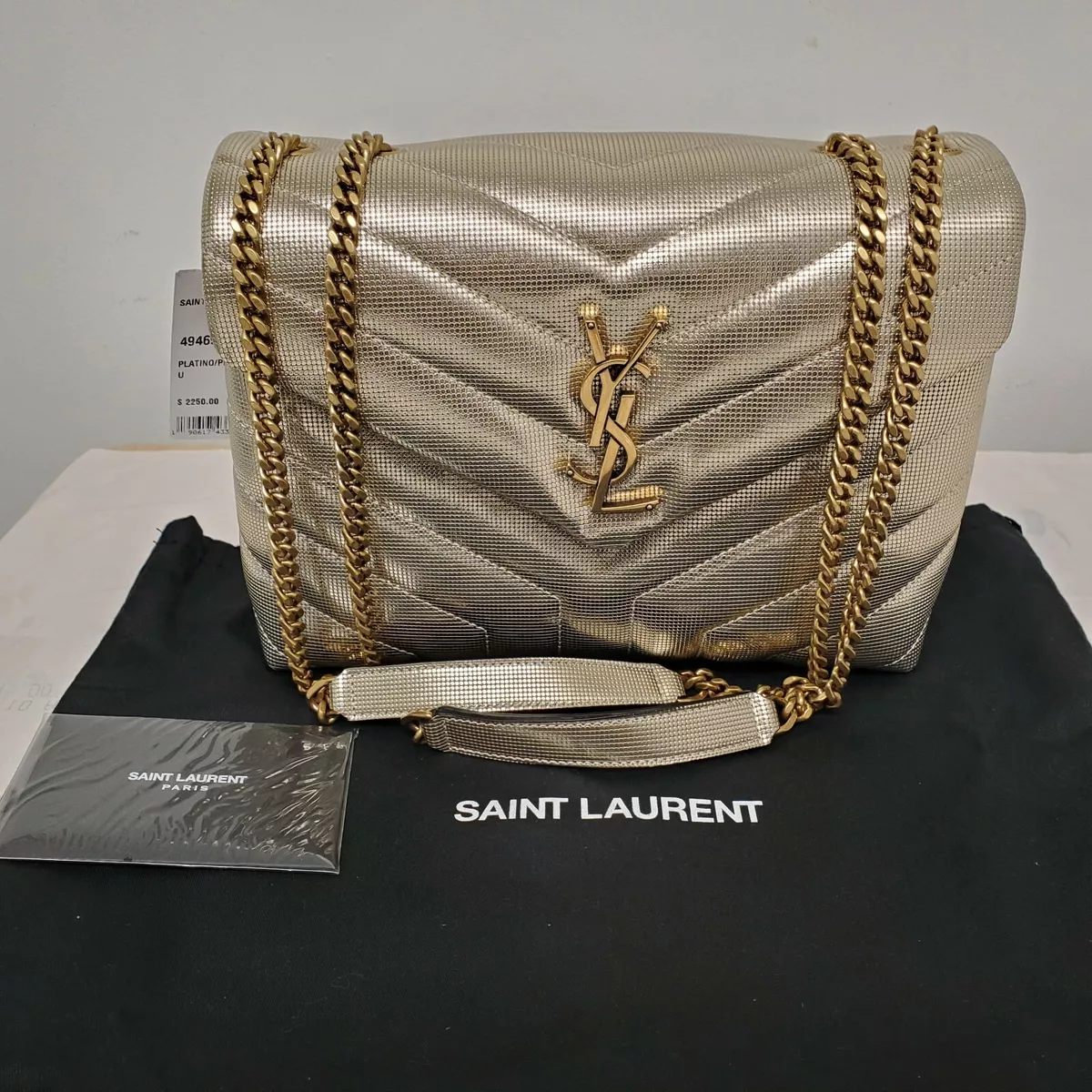 Small YSL Monogram Leather Satchel Bag