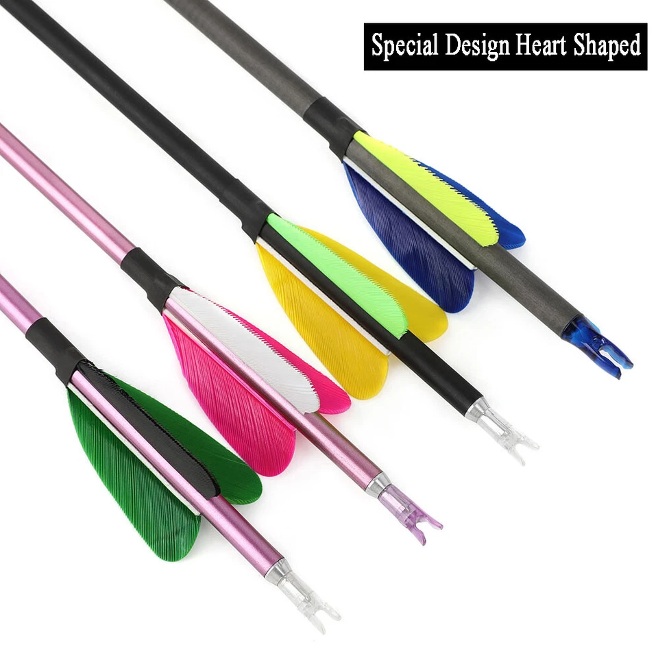 50X 2" Archery Arrow Feathers Natural Fletches Left Wing Arrow Shaft DIY Hunting - Image 4 of 4