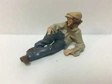 Just Plain Folk # 4006 G Scale Train Figure* Hobo Resting On Ground *NEW