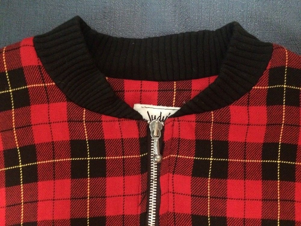 vintage チェック ジャケット80s 90s Vintage 1980's Judy's Red Plaid Jacket Mod Ska 2-Tone Tartan