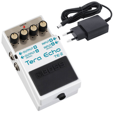 Boss TE-2 Tera Echo Ambient Delay Pedal Effektgerät + 9V Netzteil