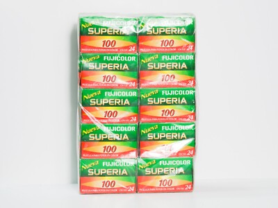 10 Fujifilm Superia 100 CN 135 24 Exposure 35mm Film Rolls RARE