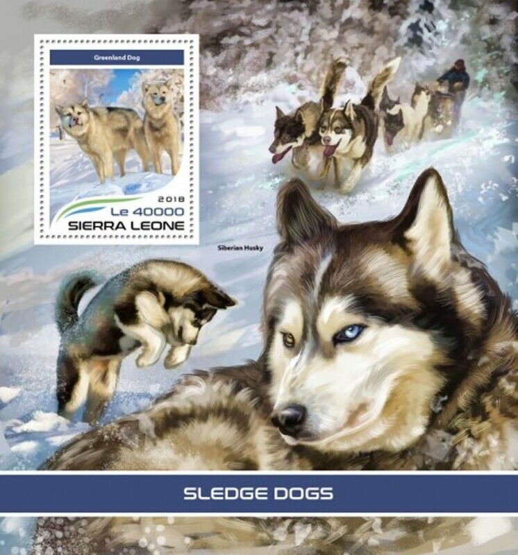 Sierra Leone - 2018 Sledge Dogs - Stamp Souvenir Sheet - SRL1831