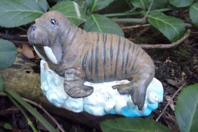 Latex walrus mold plaster cement casting rubber ocean mould 2.25''H x 3.5''L x 2''W